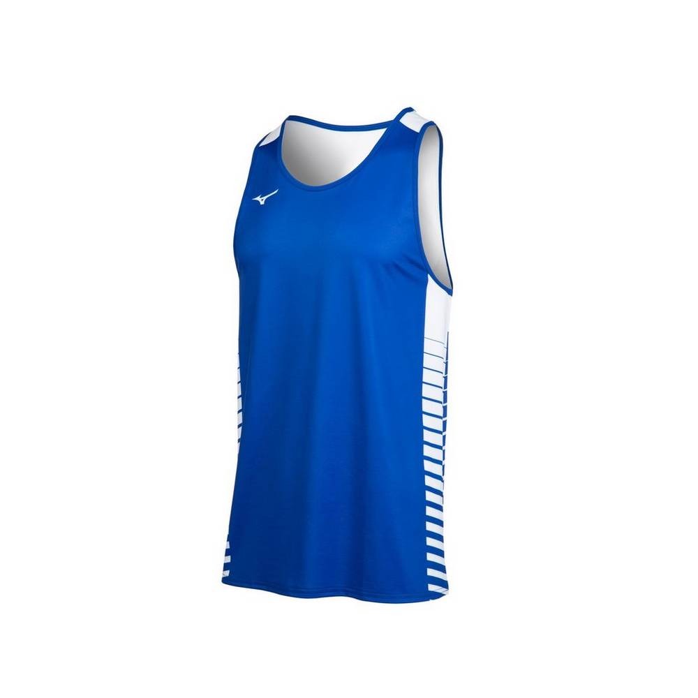 Panske Tank Top Mizuno Team Kráľovská Modrá Vypredaj EQFR54021